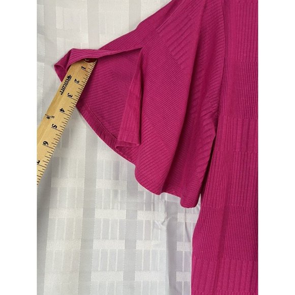 Worthington Pink Shirt Bell Sleeve Pullover Top Women's Size L - Picture 5 of 9